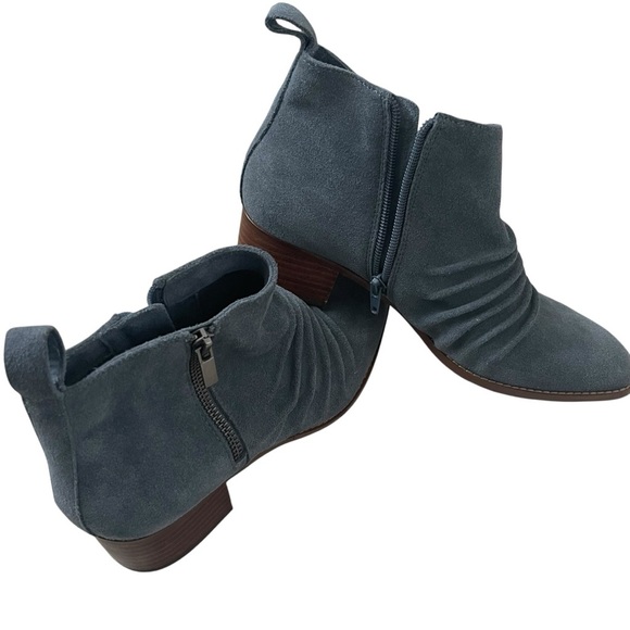 NEW Women's Blue Suede Ankle Boots Size 7.5 - Picture 7 of 15